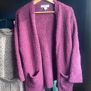 Tommy Bahama Textured Purple Cardigan